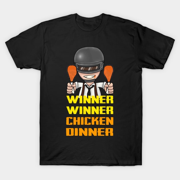 Winner Winner Chicken Dinner PUBG T-Shirt by RW